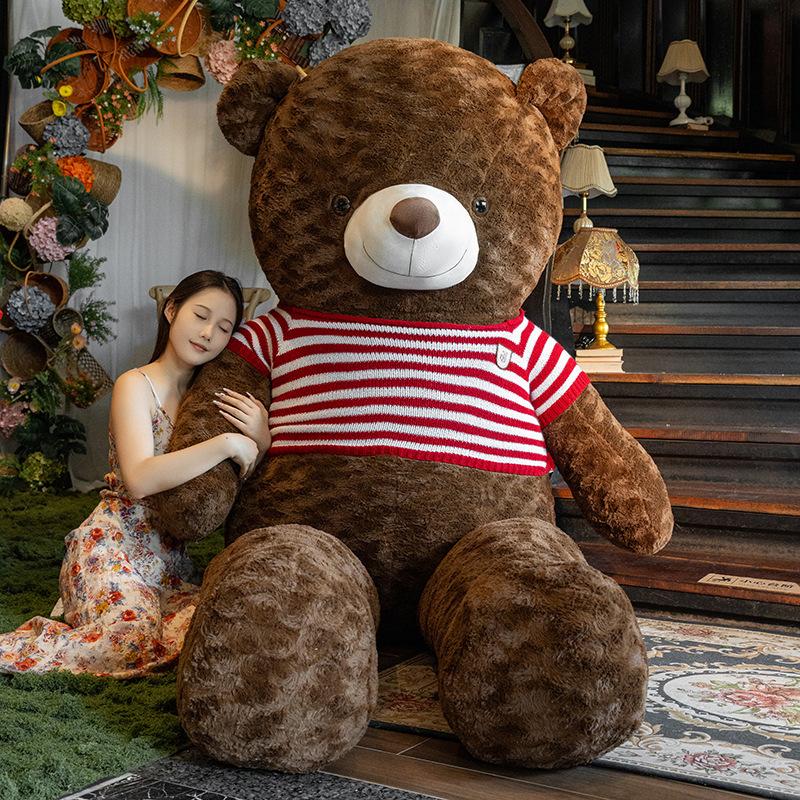 Niedliche übergroße Teddybärpuppe große Bärenpuppe Wurfkissen Plüschtier Umarmbär Ring Nachtmarkt große Puppe