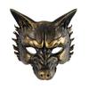 Half Face Halloween Mask Animal Cosplay Mask Punk Masquerade Mask  Men