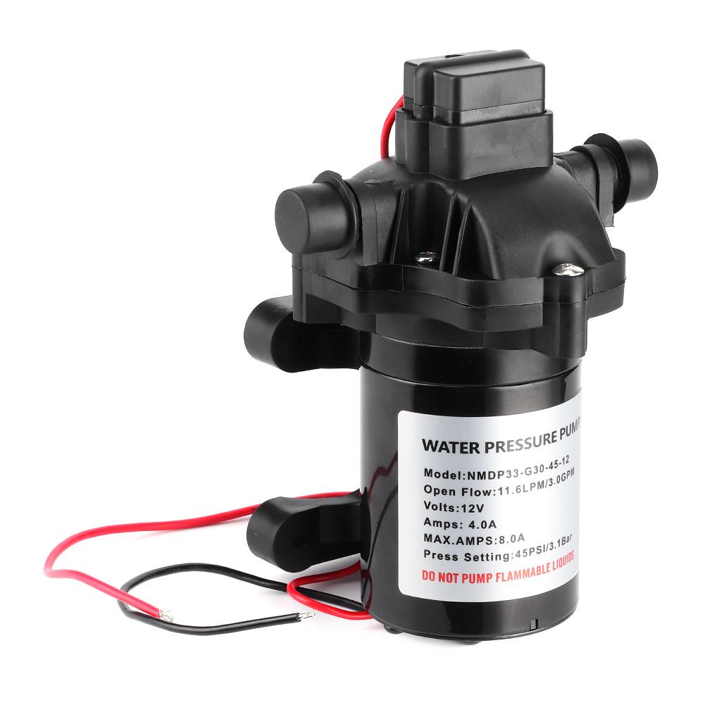 12V 3.0GPM 45PSI Diaphragm Water Pump Self Priming High Pressure for Marine Boat RV