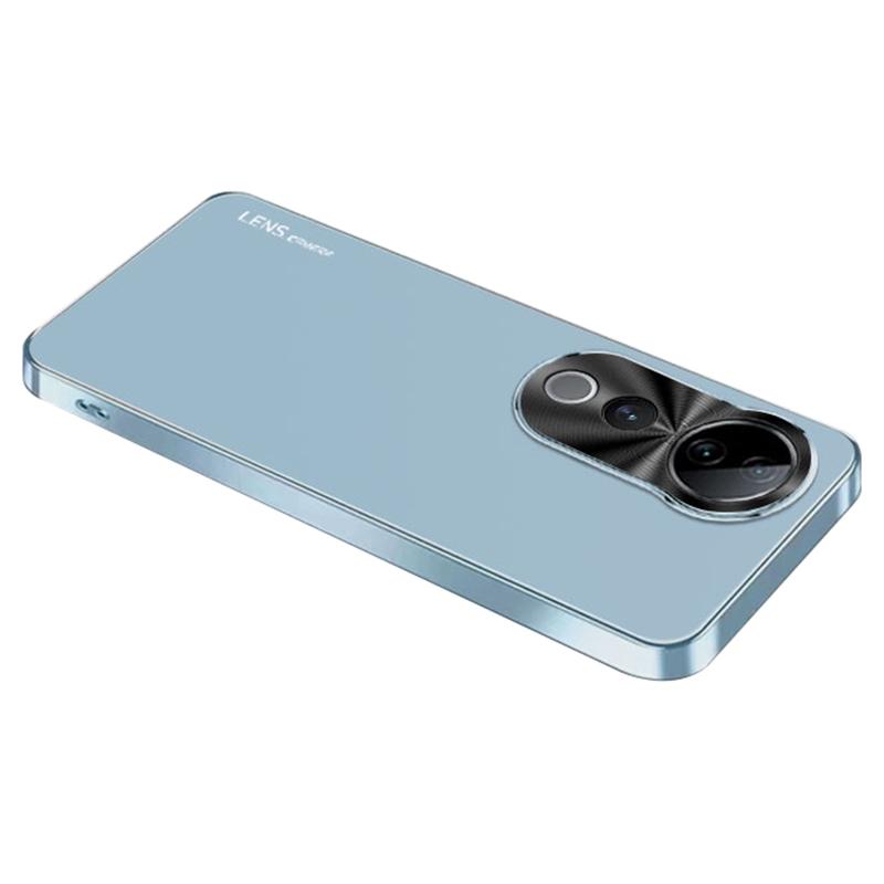 

For vivo S19 Pro 5G Case Acrylic+TPU+Metal Anti-Scratch Phone Cover with Electroplating Frame Baby Blue