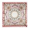 Women's Retro Floral Satin Silk Headband Scarf - 90cm Square, European & American Style