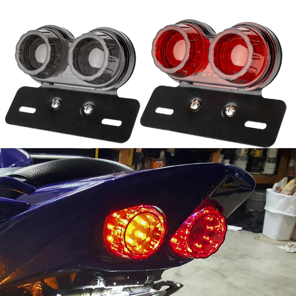 Universal Motorbike License Plate Led Integrated Tail Light Stop Light Lamp LED Brake Tail Lights With License Plate Lights