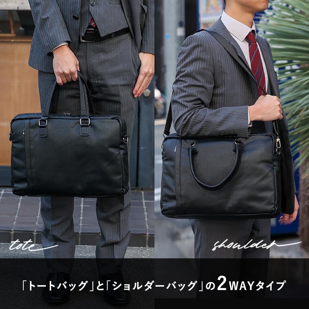 Vita Felice Round Zipper Business Bag [VITAFELICE] 2-Way Men's nsb-30291p (Black)