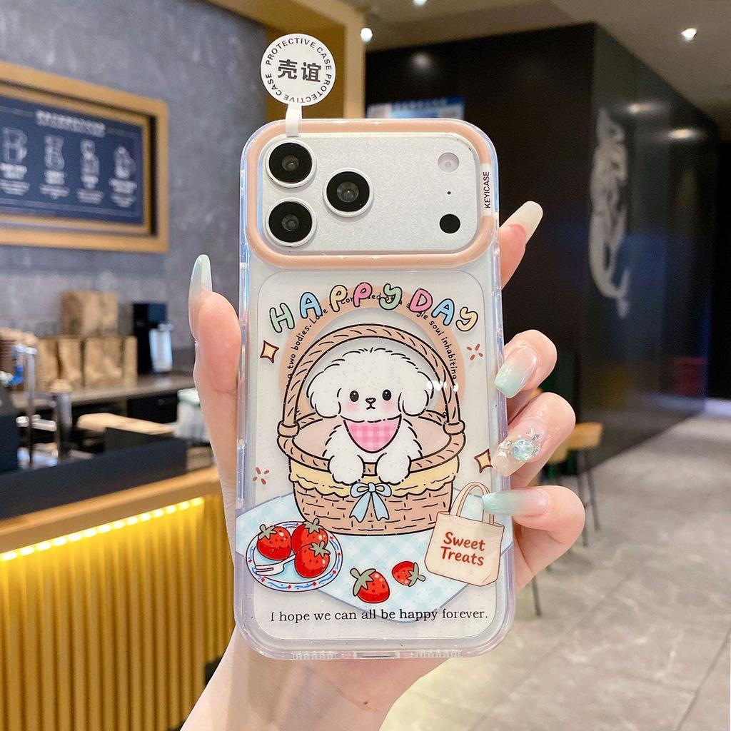 iPhone11Pro Colorful Glitter Magnetic Phone Case Cute Animal Apple 11 Puppy Protective Case