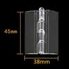10pcs 25x33/30x33/45x38/65x42/42x100/42x200/45x150/45x300mm Plastic Folding Hinge Transparent Glass Hinge Durable Transparent Transparent Acrylic