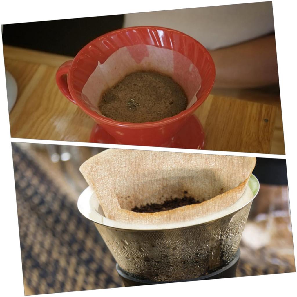 NUOLUX Coffee Filter 300 Round Filter Paper Perfect for Coffee Espresso Coffee Espresso Coffee Filter Brown Paper, Sheets, Set, Camping, Outdoors,