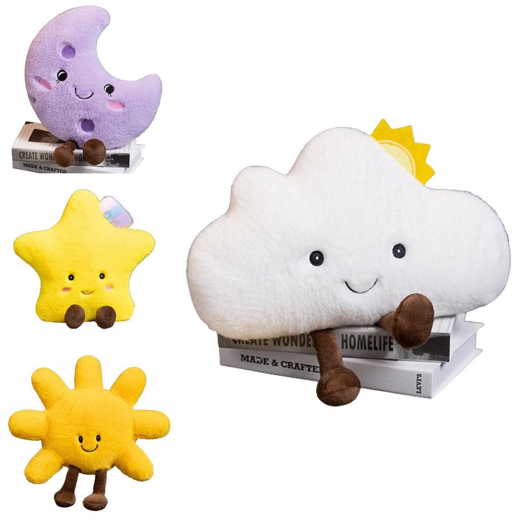 Cute Starry Sky Series Plush Toy Cushions With Soft Fluffy Clouds And Stars