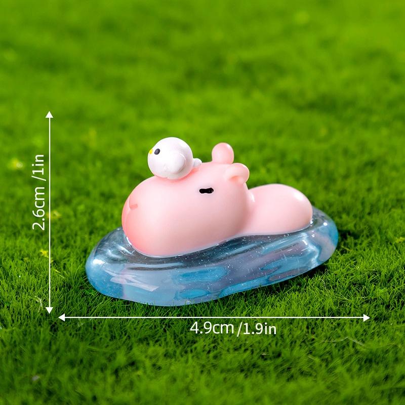 Miniature Capybara Mini Kapibare Action Figures Hot Capybara Model Home Decoration Kids Gift Diy Micro Landscape Ornament