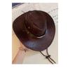 Women Vintage Wide Brim Cowboy Hat Outdoor Sun Protection Travel