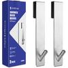 Simtive Extended (7-Inch) Over Door Hooks for Bathroom Frameless Glass Shower Door, Towel Hooks, 2-Pack, Silver