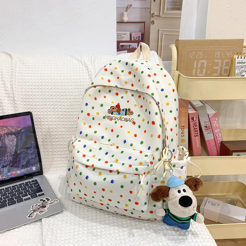 Fresh and Fresh High School College Backpack for Women New Trendy Versatile Backpack Large Capacity Ridge Protection Cute Backpack