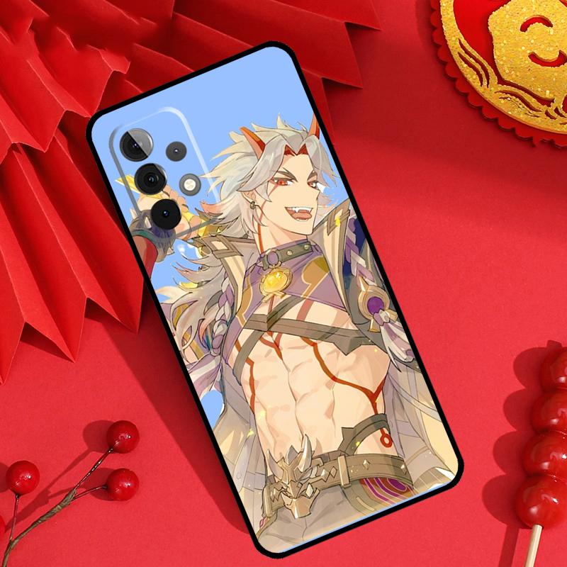 Arataki Itto Genshin Impact Case For Samsung Galaxy M15 M55 M31 M13 M11 M12 M14 M06 M16 M36 M56 M53 M32 M52 M35 M34 M54
