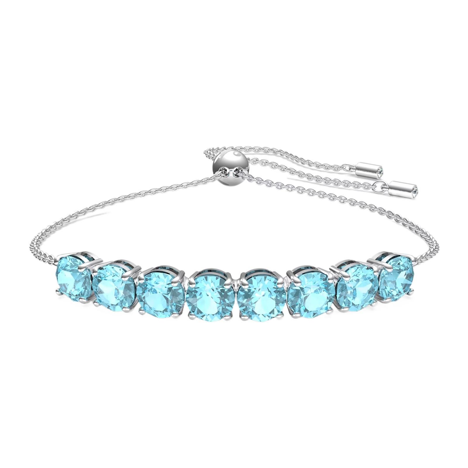 Swarovski Exalta Rhodium Plated Bracelet Women bracelets Blue 5643755 Blue,F
