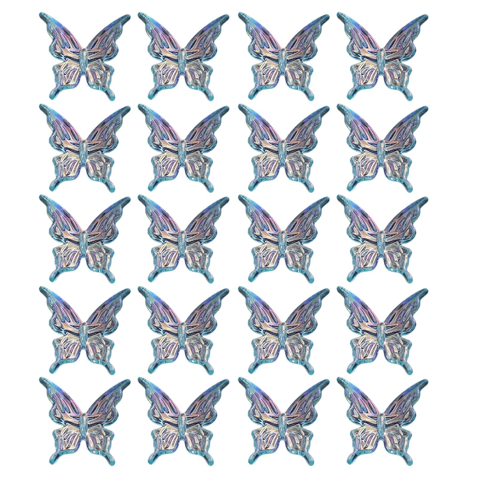 

Набор из 20 разноцветных бусин-бабочек для изготовления украшений и рукодельных проектов. Свободные разделительные бусины для ожерелий, браслетов. 5