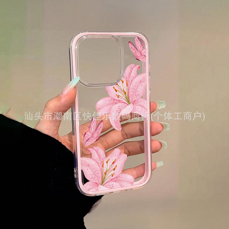 Full Screen Flowers Are Suitable for iPhone 17 Air Phone Cases, iPhone 16/15/14/13/12/11 Pro Max Color Block