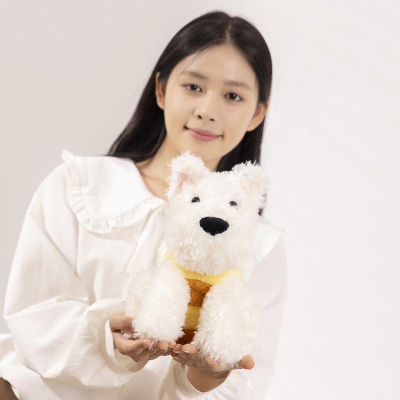 Cute Soft Bee Dog Doll Plush Toy Puppy Dog West Highland Doll Children'S Company Soothing Rag Doll