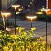 LITNOFAY Solar Outdoor Garden IP65 Automatic Suitable for Parking and Warm Set of 4 Lights, Lights, Stylish, Built-in, Waterproof, Wind-Swaying,