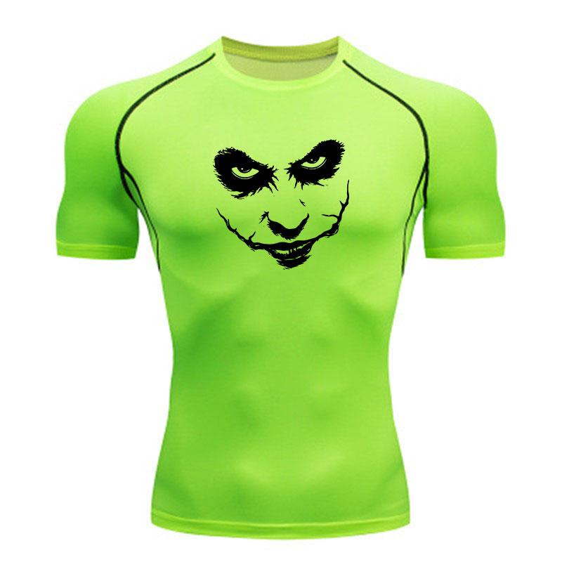 Men's Compression Fitness Sports T-Shirt, Horrible Joker Fac
