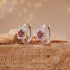 Natural Sapphire Garnet Olivine Topaz Diopside Stud Earrings Women'S Earrings Ear Buckles S925 Sterling Silver