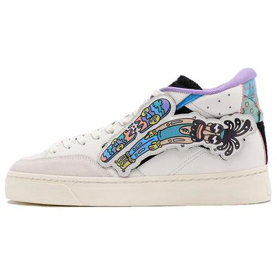 Li Ning Steven Harrington X  Wei Wu 180 Durable Non-Slip High-Top Skate Shoes Men Skate Shoes White AECR121-1