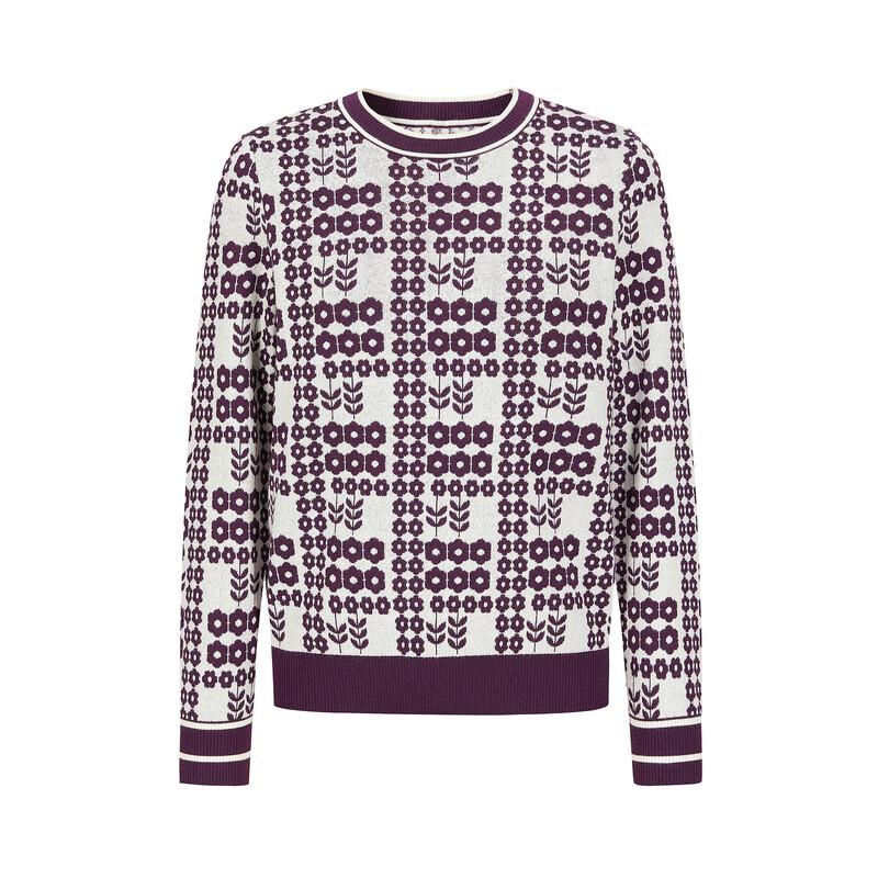 JUZUI Women's Stylish Clover All-Wool Knit Sweater