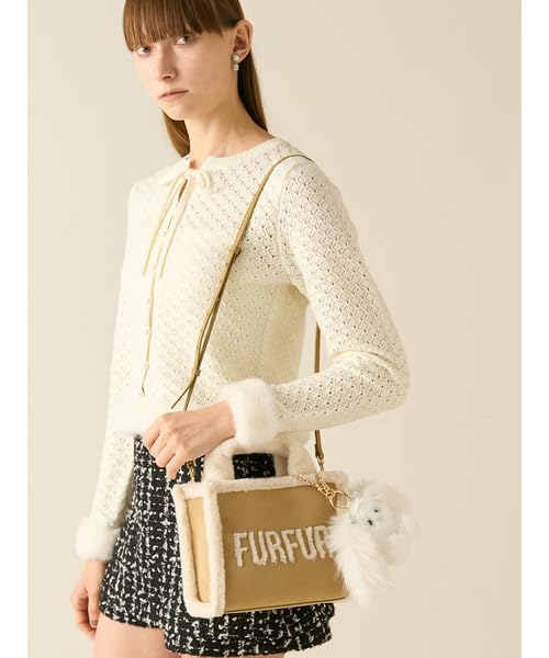 Furfur Mouton Logo Tote Bag RWGB254505 BEG Women's