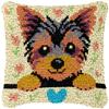 Animal Cat Dog Latch Hook Cushion Kits Pillow Case Crochet Crafts Yarn For Love &Heart Embroidery Cushion Sofa Bed Cover 