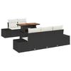 VidaXL Ensemble de canapé de jardin 6 pièces avec coussins en poly rotin noir 3358637