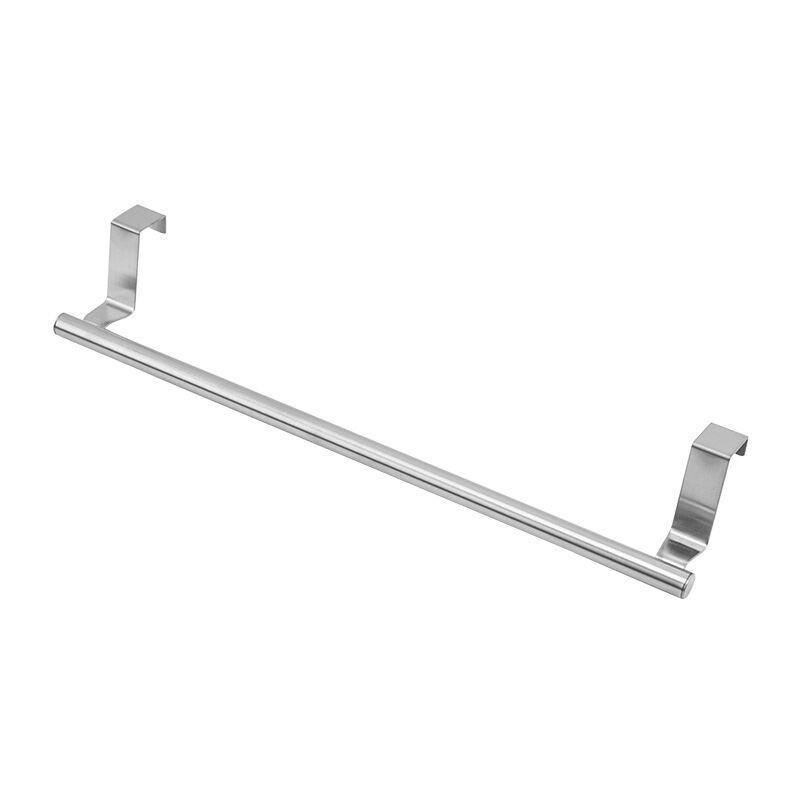 Stainless Steel Towel Rack Bathroom Towel Holder Stand Kitchen Cabinet Door Hanging Organizer Shelf Wall Mounted Towel Bar