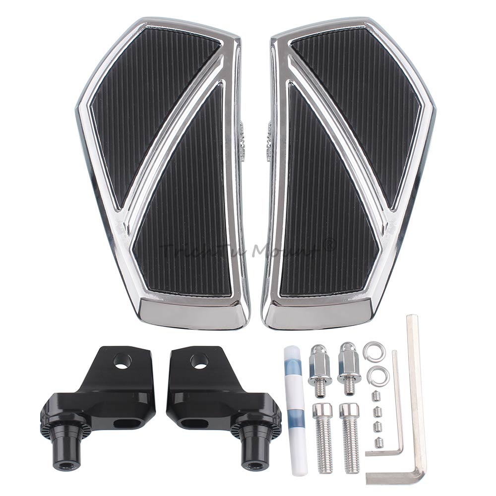 Motorcycle Chrome Driver Floorboards Pedal Rider Footboard Wide Footpegs Front Footrests For BMW R18 Classic R18 100 Years 2020+