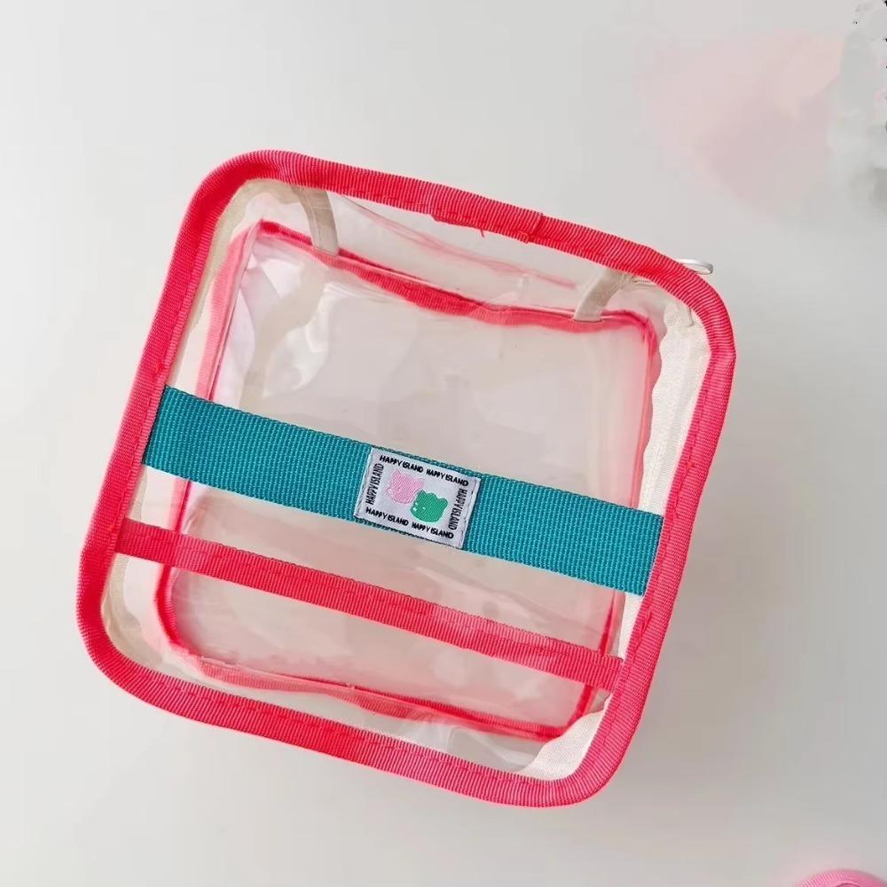 

Transparent Organizer Bag Waterproof Travel Baby Handbag Ins Toiletry Bag Children s Toy рожевий червоний колір