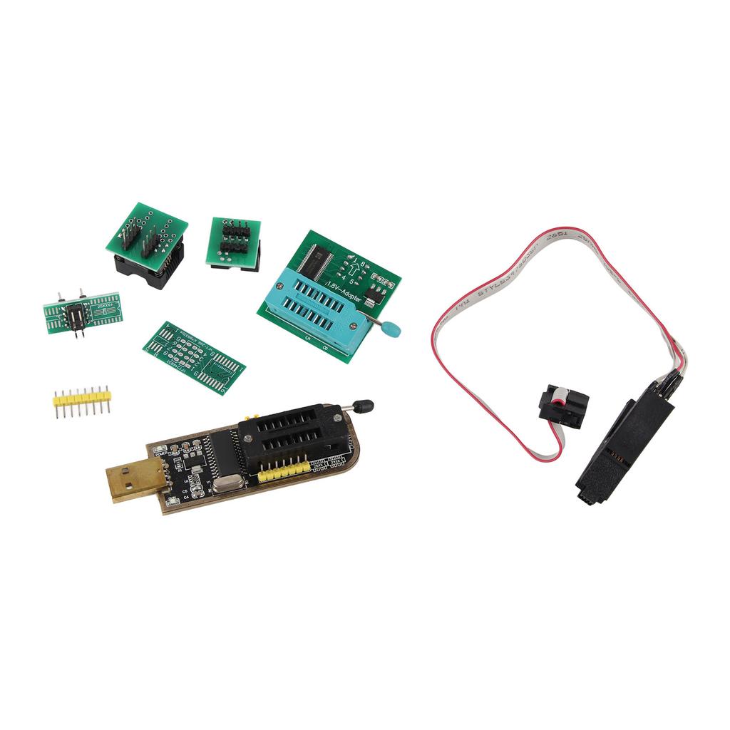 SOP8 Test Clip, USB Programmer, 24 and 25 Series Chip, Flash CH341A 24-25 Series Programmer, Practical Stable Card for LCD TV Memory, Noteboo