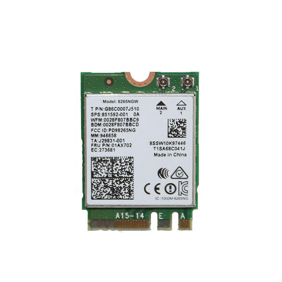 Dual Band 2.4 GHz 5 GHz Bluetooth NGFF Wireless Network Card 867Mbps For Windows