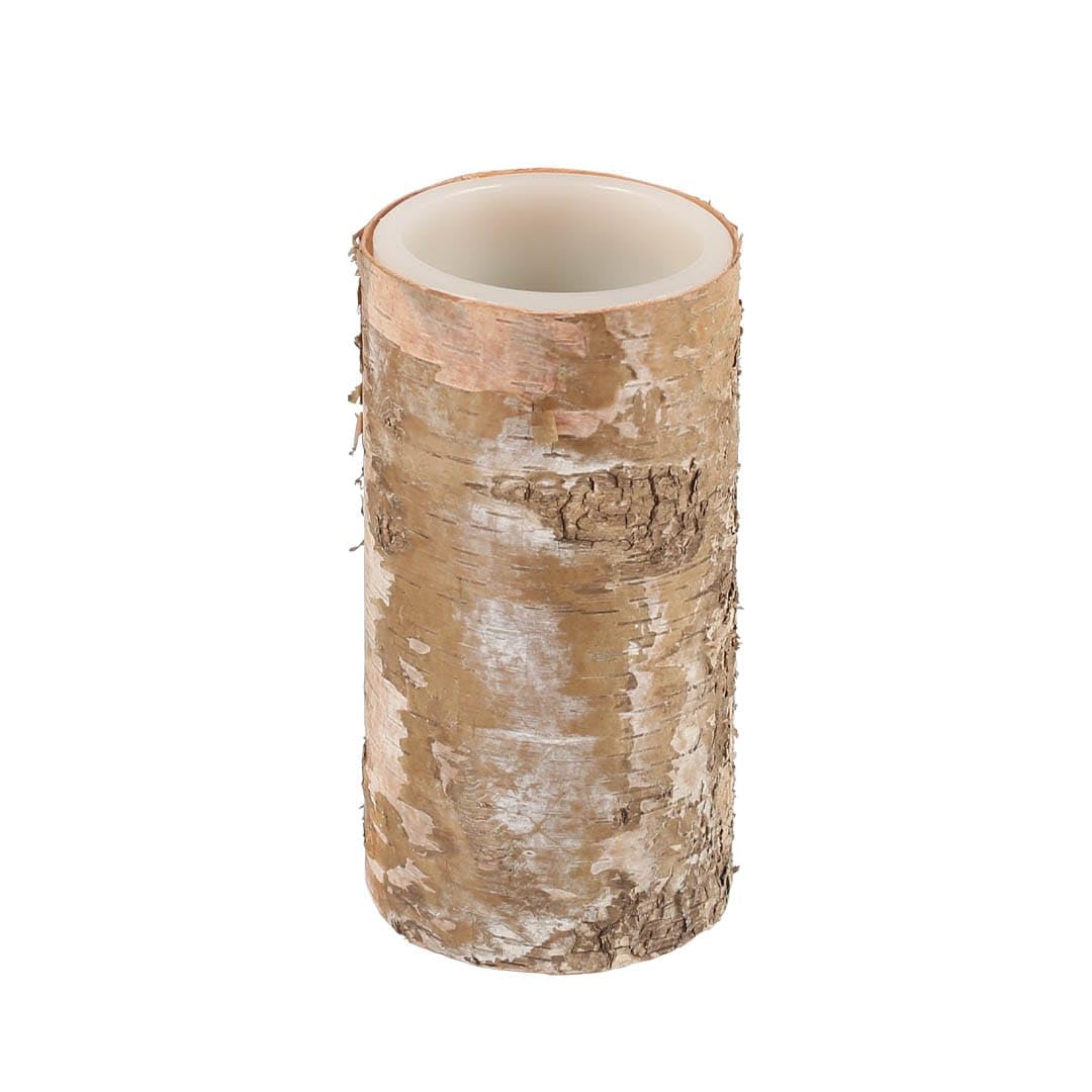 

Dulton Birchwood LED Candle Medium LED candle light that creates a natural warmth Relaxing Unscented Height 15cm Diameter Battery-operated 7.5cm