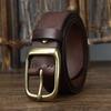 Top Cow Genuine Leather Belts for Men Luxury Designer High Quality Fashion Style Vintage Brown Cowboy Male Belt Jeans Cintos