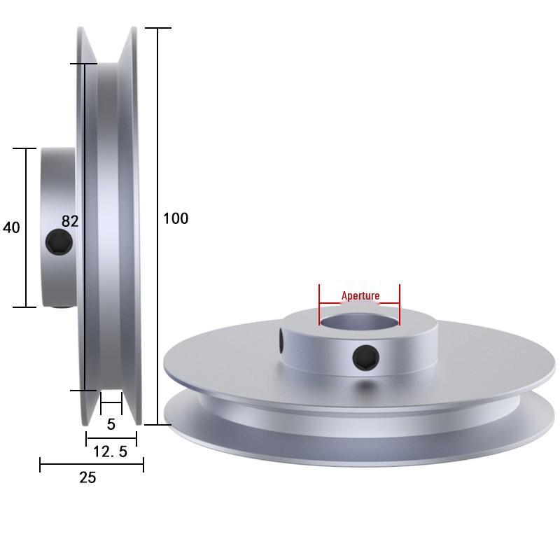 A-Type Aluminum Alloy Single Groove V-Belt Pulley for Motor Spindle Transmission