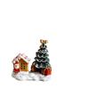 Casa Miniatura de Resina de Natal Boneco de Neve Decoração Cênica Para Display Festivo de Mesa