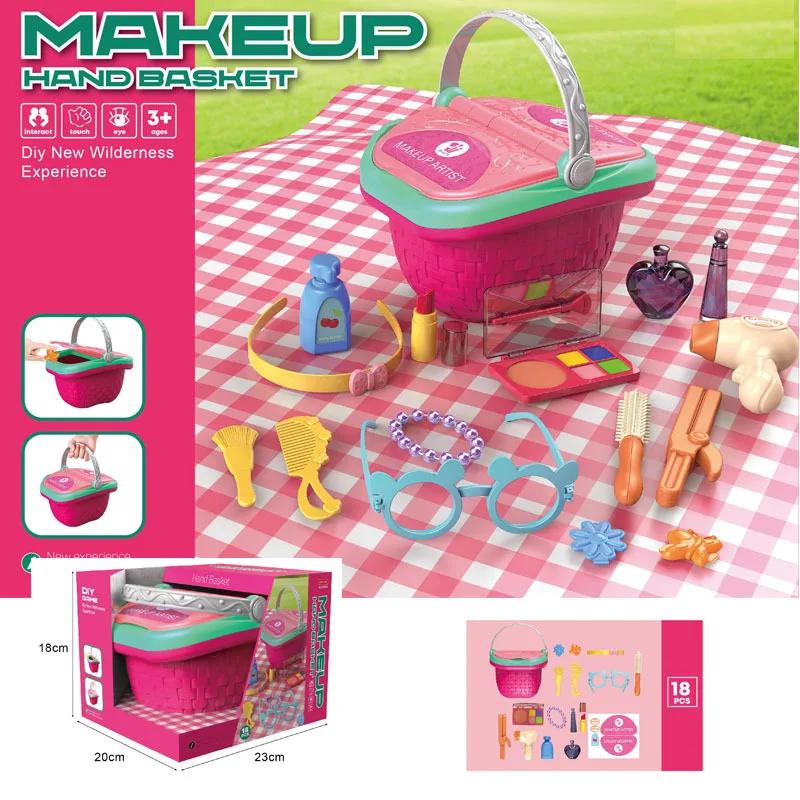 Picnic Playset Toy Pretend Play Food Set for Toddlers Kitchen Dentist Dessert Makeup Cooking Outdoor Play Toys for Kids Gift