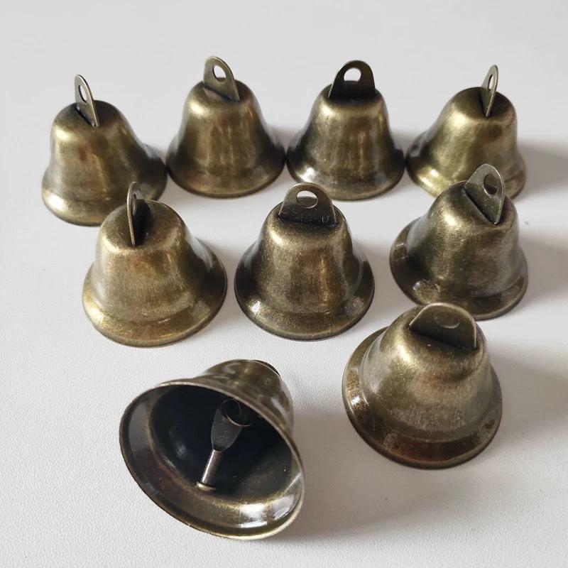 WTEMPO 10PCS Bronze Christmas Decorative Jingle Bells Pet Pendants Hanging Bell Christmas Tree Decoration Accessories for Christmas and New Year
