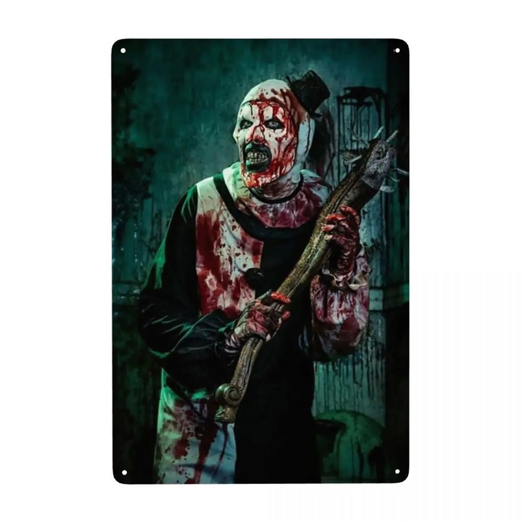 Retro Terrifiers Halloween Horrorfilm Metallschilder Benutzerdefinierte Blechschilder Tor Garten Bars Heimdekor 30x20cm