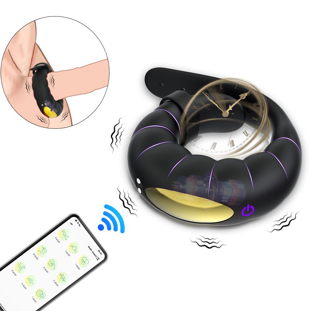 Vibrating Cock Ring 10 Vibration Modes Clitoral Stimulator G-Spot Couples Delay Ejaculation Adult Sex Toys Men Female