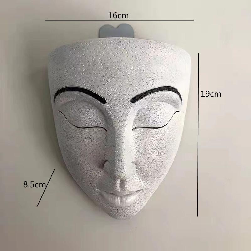 Resin Decorative Vases, DIY Handmade Mask Flower Pots, Indoor Wall Mounted Flower Pots, Outdoor Garden Wall Decorations