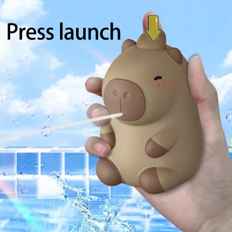 2PCS Water Squirt Guns for Children Capybara Water Guns Summer Outdoor Activity Water Fighting Baby Bath Play Pool Toy