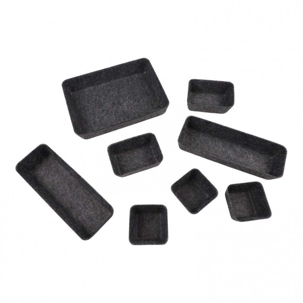 Chic Storage Solution Cosmetics Organizer Felt Storage Box Integrated Design