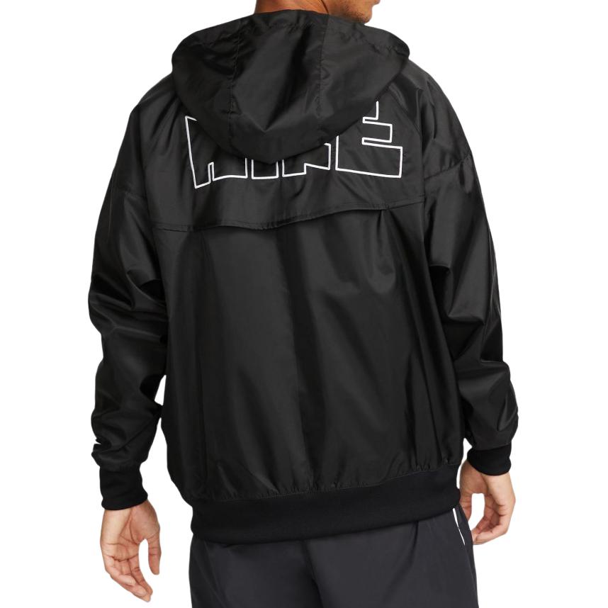 Nike Letter Print Casual Hooded Jacket Men Jackets Black DX0694-010