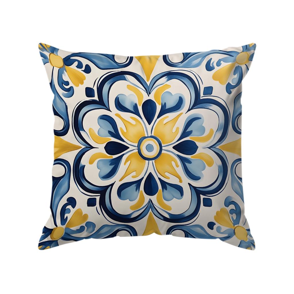 Home Decor Floral & Lemon Patterned Throw Pillow Covers Pattern Cushion Cover Suitable for Sofa Bedroom Car Pillow Cover