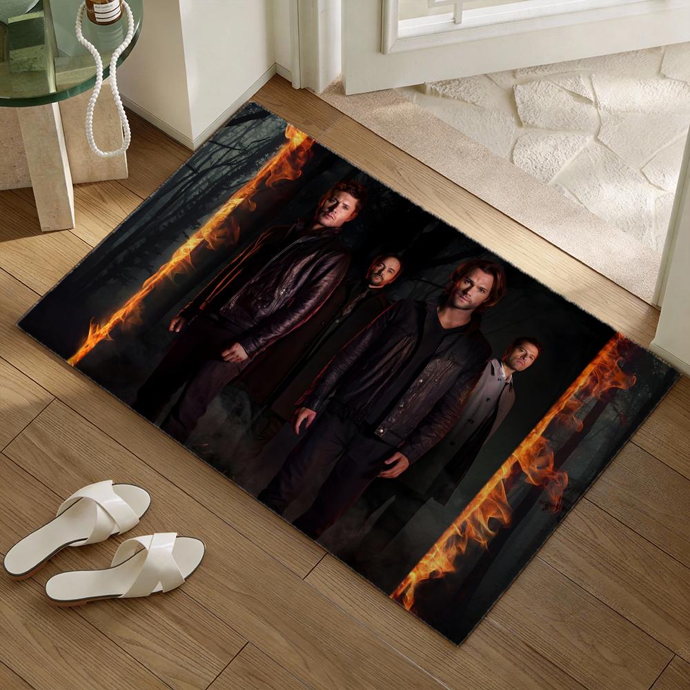 Supernatural TV Play Serie Floor Mat Soft Flannel Non-Slip Door Mat - Thickened Rug for Living Room Home Decor