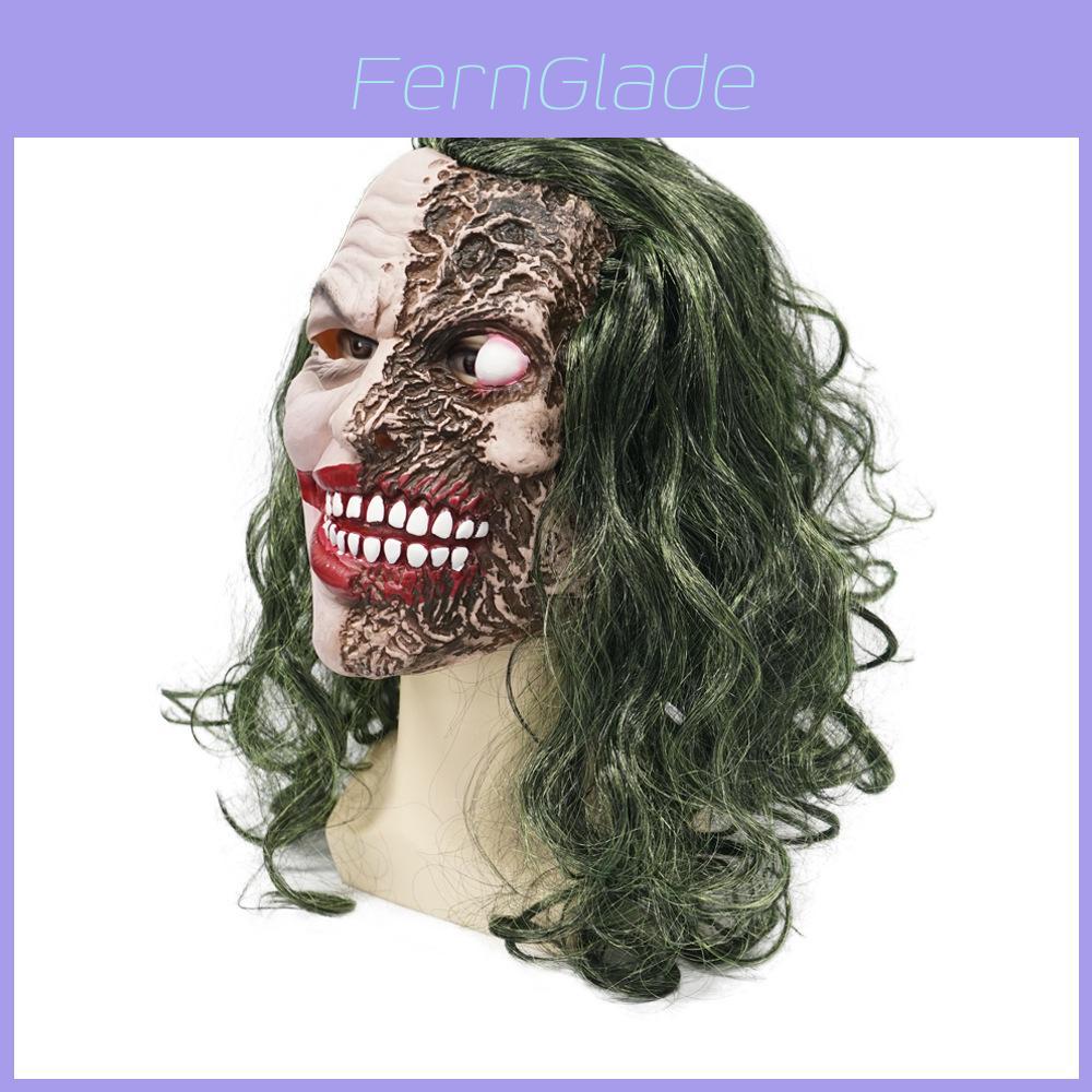 Latex Joker Head Mask With Large Eyes For Halloween Costume And Pranks
