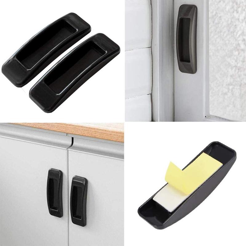 2/4 Stück Fenster Schrank Schubladengriffe Selbstklebend Tür Kleiderschrank Griff Organizer Kleben Öffnen Schiebetür Knopf Hilfsvorrichtung