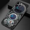 Luxury Space Astronaut Phone Case for iPhone 16 Pro 13 Pro 14 XR 12 Mini 15 Pro Max XS X 7 8 SE 11 13pro Cover Black Soft